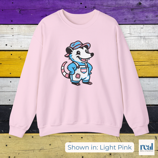 Adorable AF Transgender Possum Sweatshirt Winter Pride
