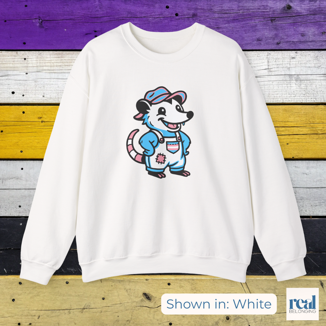 Adorable AF Transgender Possum Sweatshirt Winter Pride