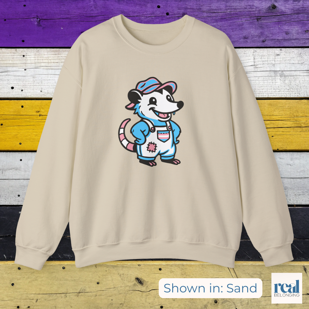 Adorable AF Transgender Possum Sweatshirt Winter Pride