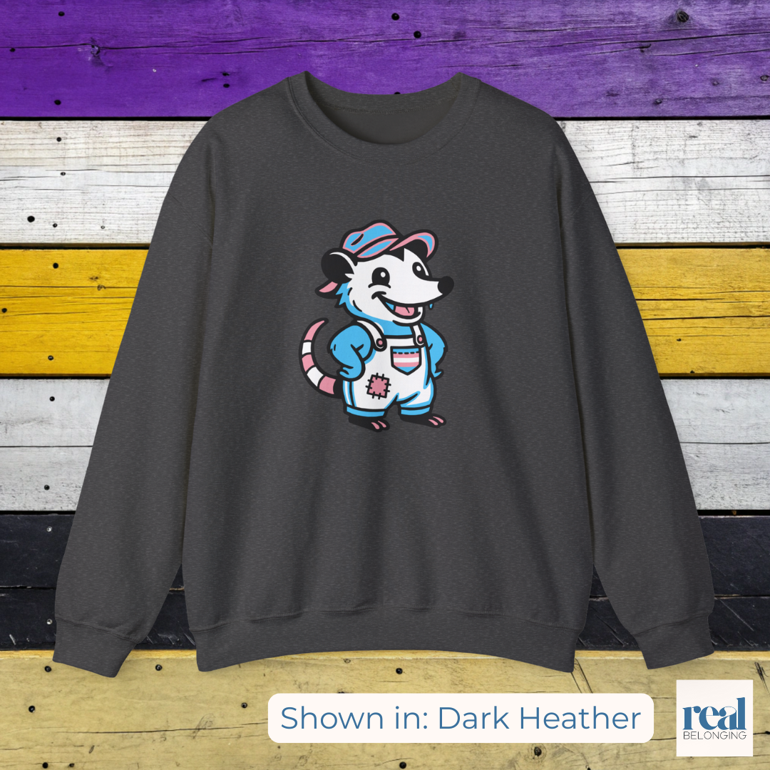 Adorable AF Transgender Possum Sweatshirt Winter Pride
