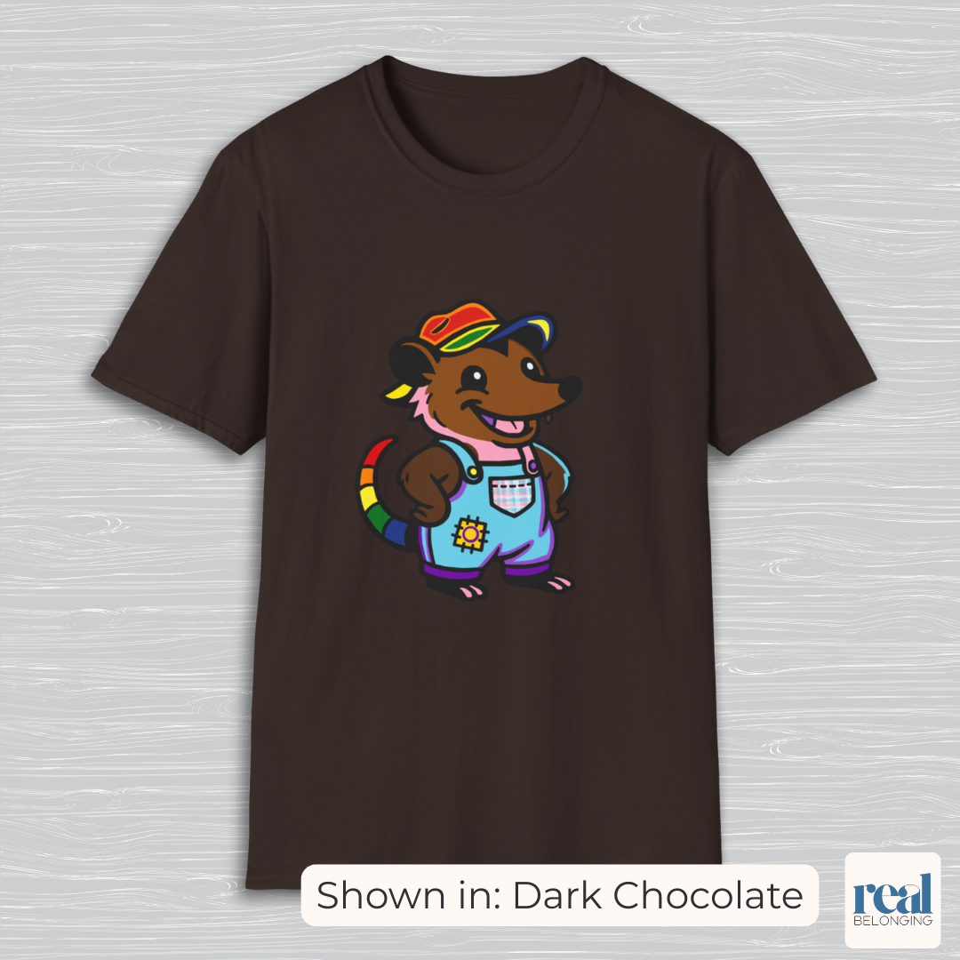 Rainbow Progress Pride Possum T-Shirt | Adorable AF