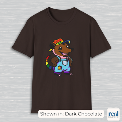 Rainbow Progress Pride Possum T-Shirt | Adorable AF
