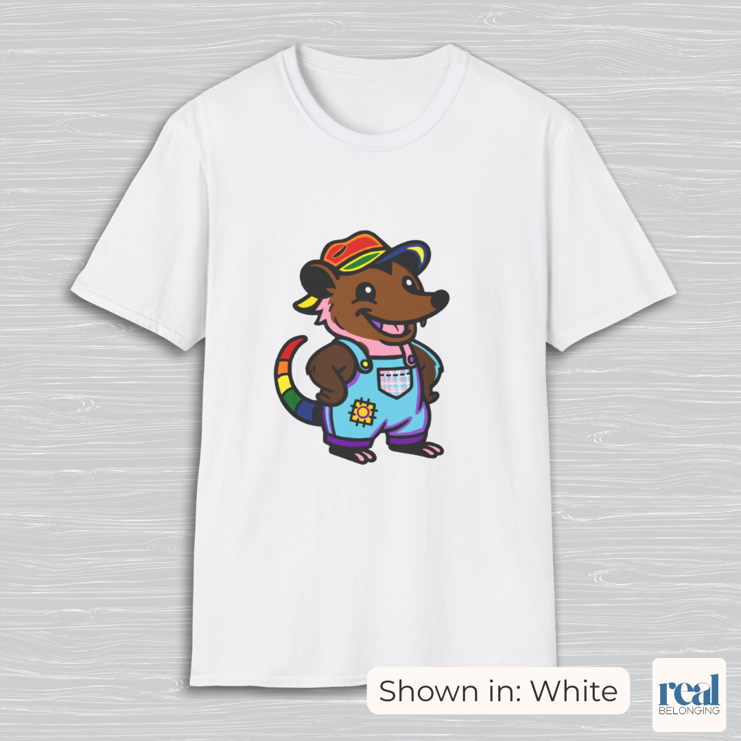 Rainbow Progress Pride Possum T-Shirt | Adorable AF