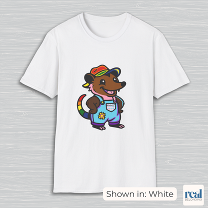 Rainbow Progress Pride Possum T-Shirt | Adorable AF