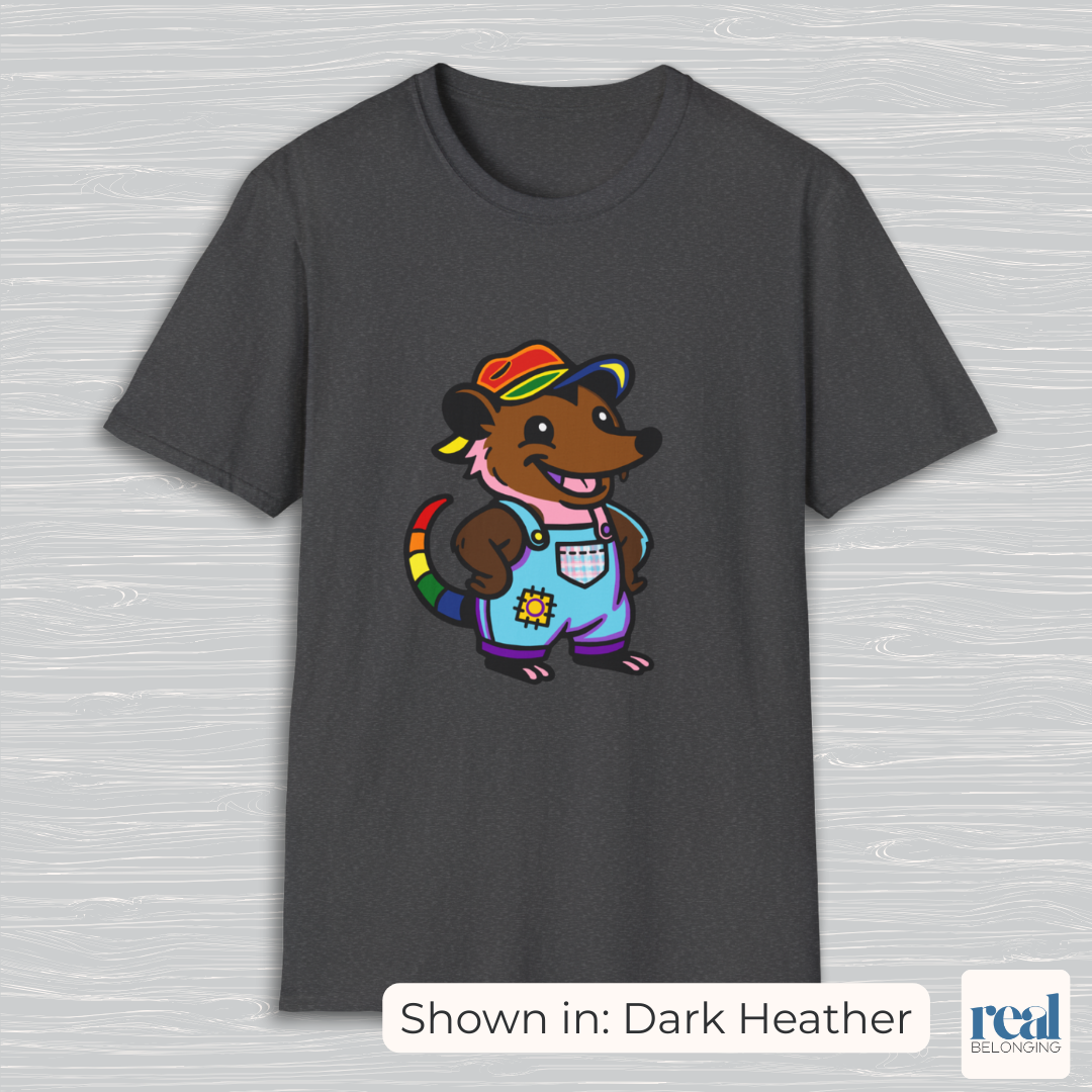 Rainbow Progress Pride Possum T-Shirt | Adorable AF