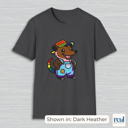 Rainbow Progress Pride Possum T-Shirt | Adorable AF