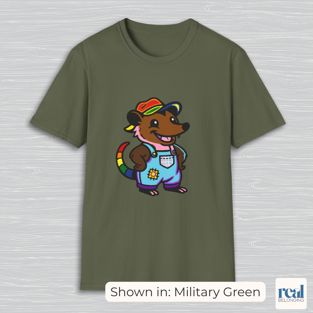 Rainbow Progress Pride Possum T-Shirt | Adorable AF