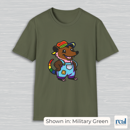 Rainbow Progress Pride Possum T-Shirt | Adorable AF