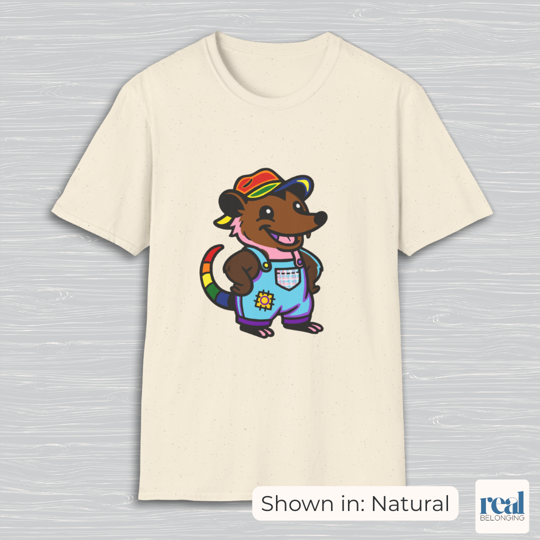 Rainbow Progress Pride Possum T-Shirt | Adorable AF