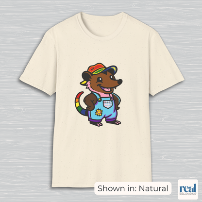 Rainbow Progress Pride Possum T-Shirt | Adorable AF