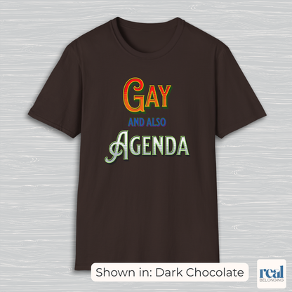 Gay And Also Agenda | Agender Pride T-shirt