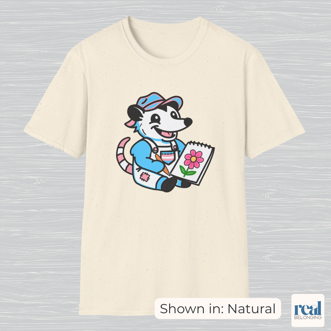 Adorable AF Trans Possum Drawing Artist