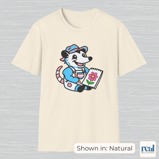Adorable AF Trans Possum Drawing Artist