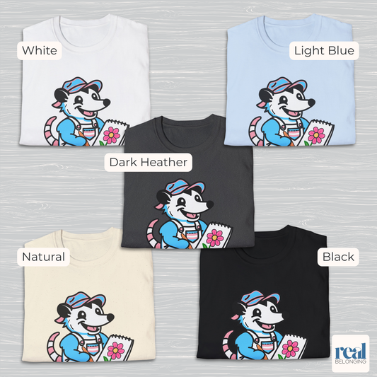 Adorable AF Trans Possum Drawing Artist