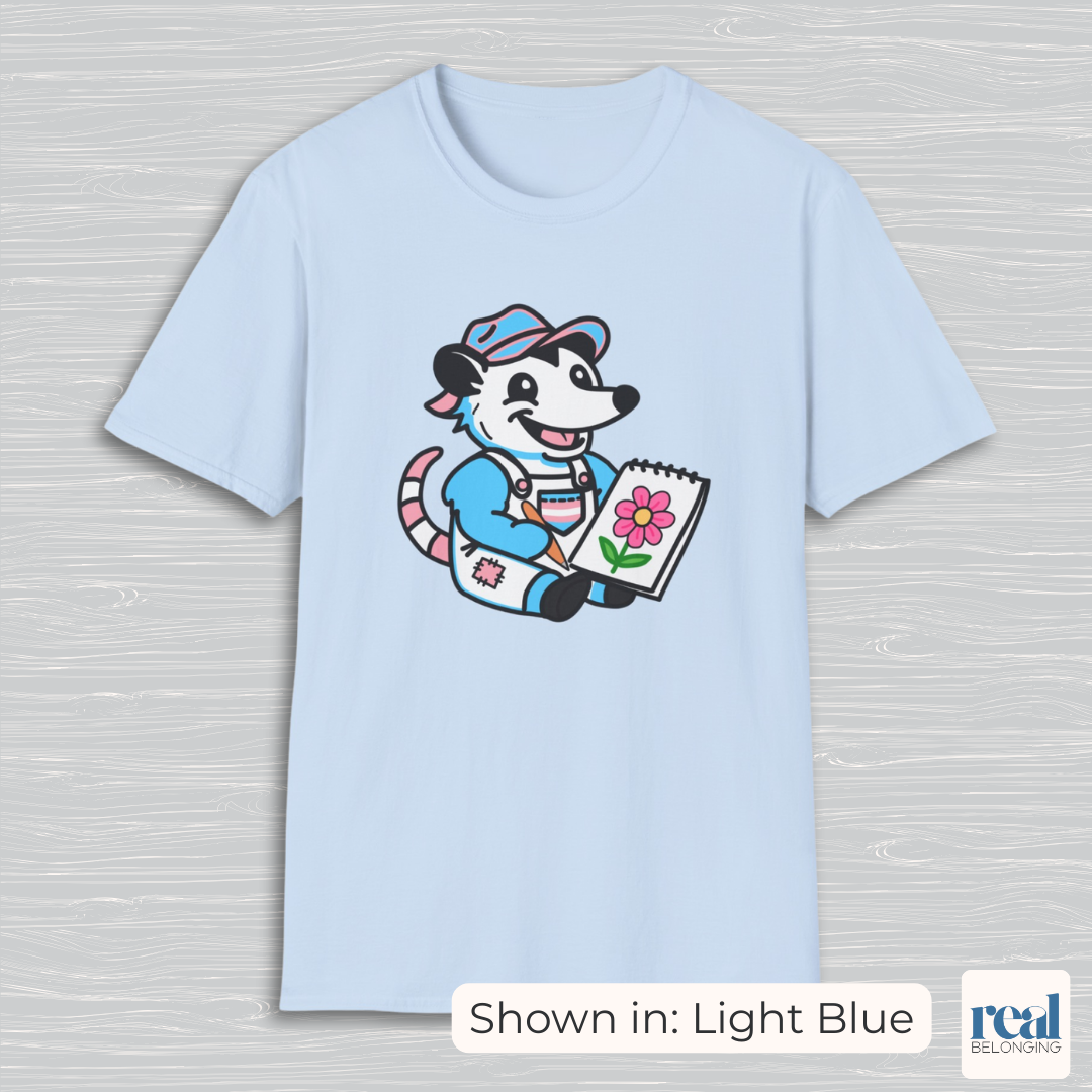 Adorable AF Trans Possum Drawing Artist