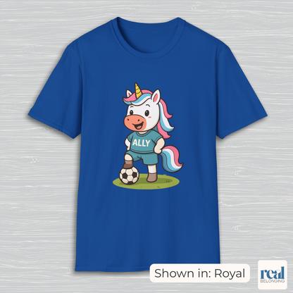 Ally Unicorn Soccer Player T-shirt