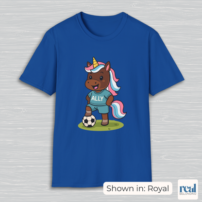 Ally Unicorn Soccer Player T-shirt