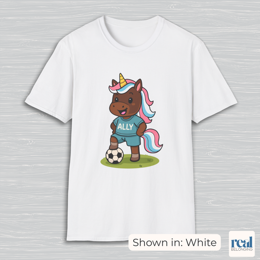 Ally Unicorn Soccer Player T-shirt