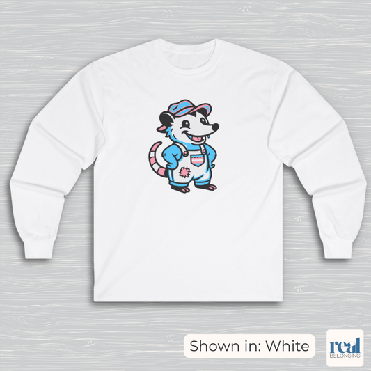 Adorable AF Transgender Possum Pride Long Sleeve Shirt