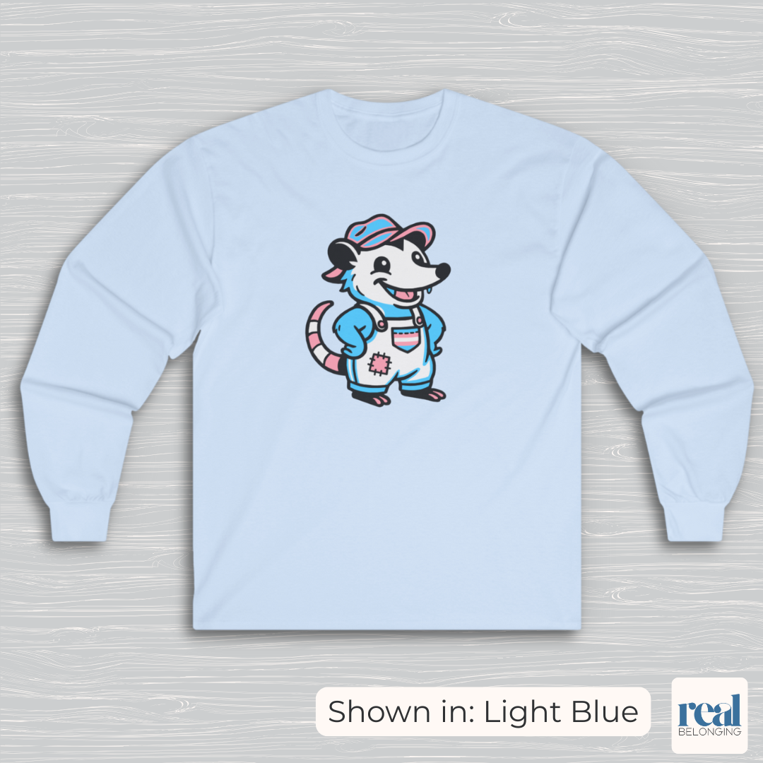 Adorable AF Transgender Possum Pride Long Sleeve Shirt