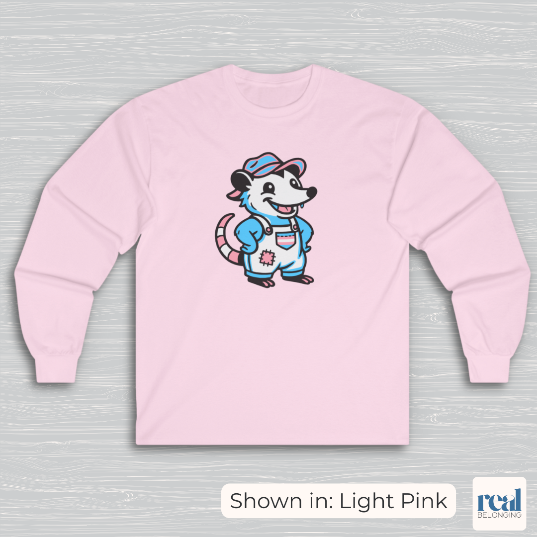 Adorable AF Transgender Possum Pride Long Sleeve Shirt