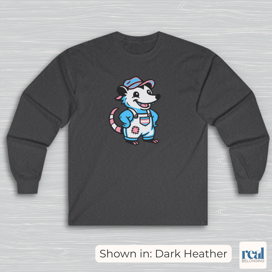 Adorable AF Transgender Possum Pride Long Sleeve Shirt
