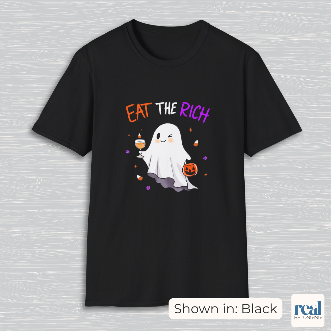 Cute Ghost “Eat the Rich” T-Shirt