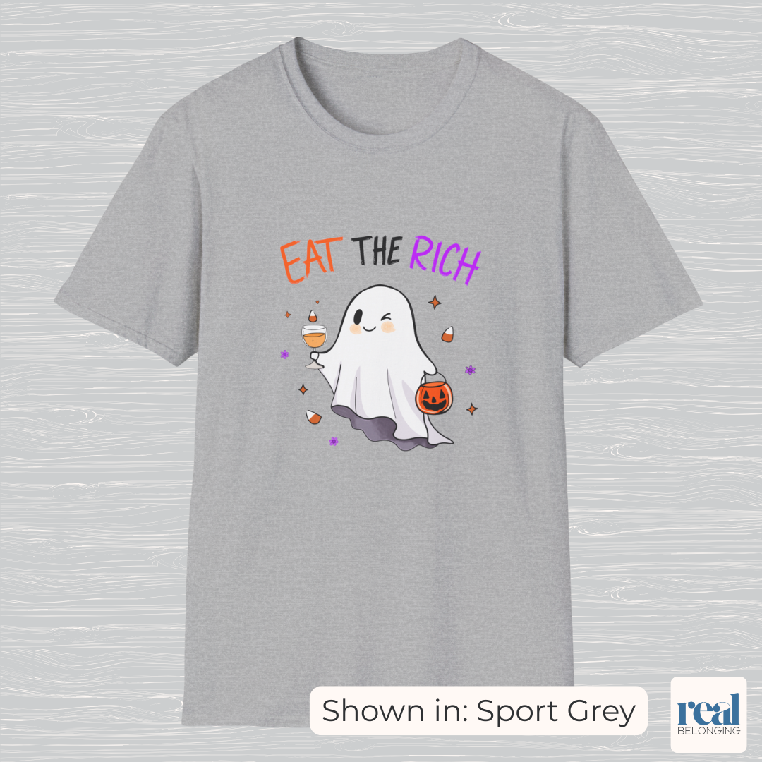 Cute Ghost “Eat the Rich” T-Shirt