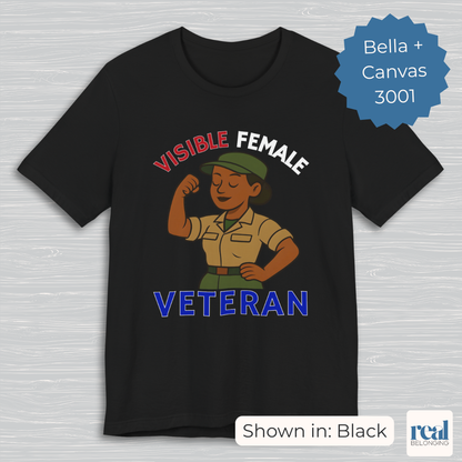 Visible Female Veteran | Bella+Canvas 3001 Soft T-shirt