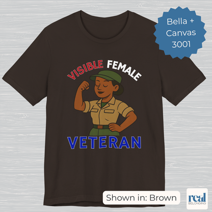 Visible Female Veteran | Bella+Canvas 3001 Soft T-shirt