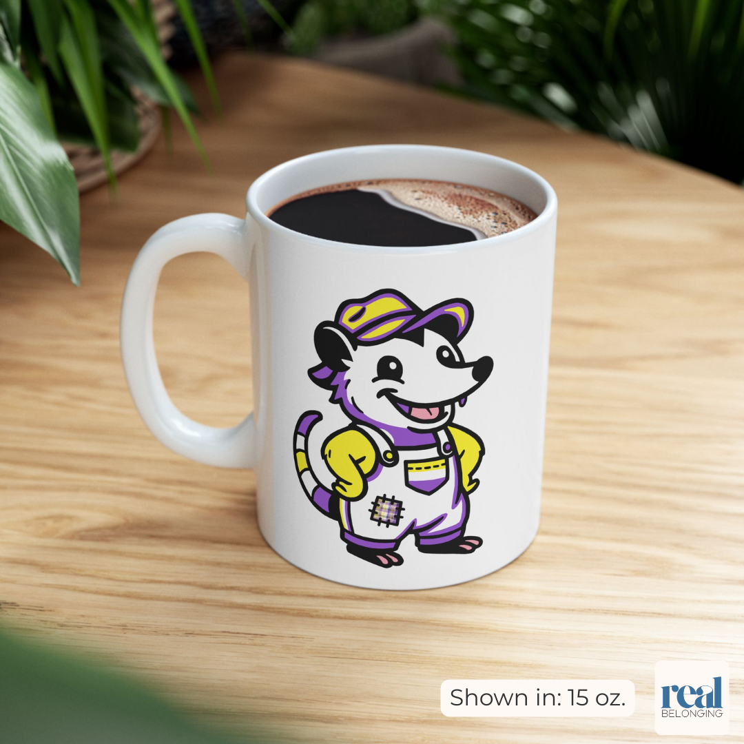 Nonbinary Possum Pride Mug | Adorable AF