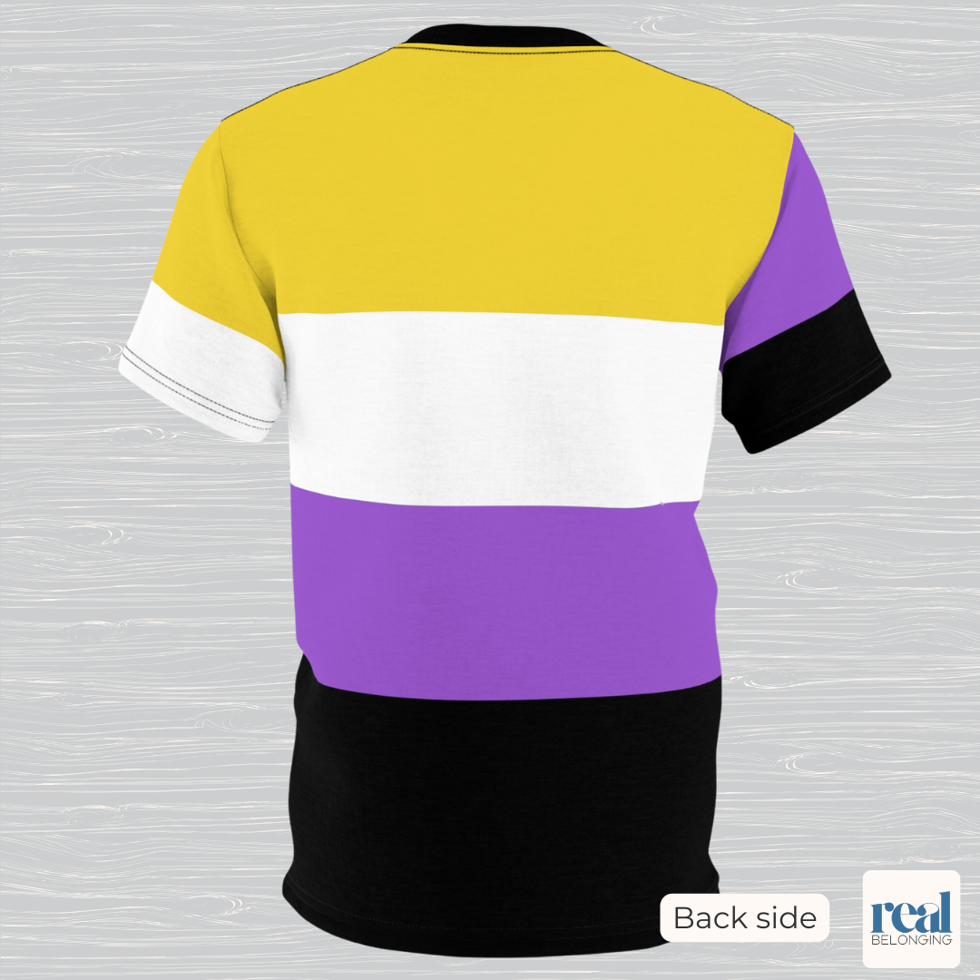 HE/HIM — All-Over Print Non-Binary Pride Shirt