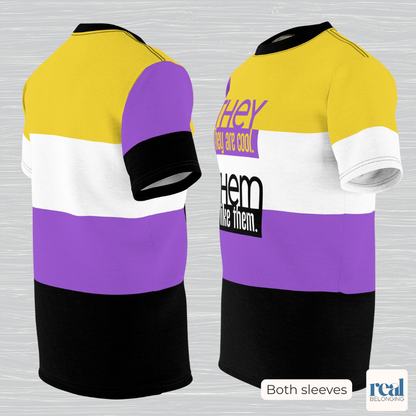 THEY / THEM — All-Over Print Non-Binary Pride Shirt