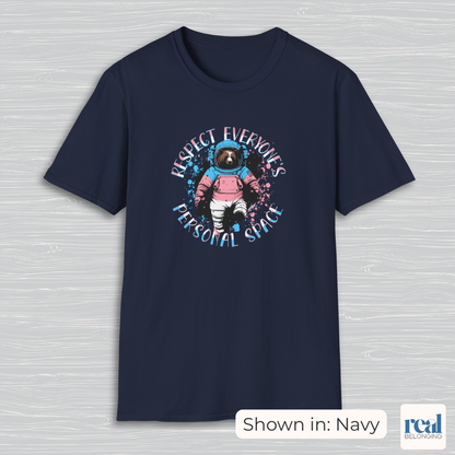 Respect Everyone’s Personal Space Trans Pride Astronaut Bear Shirt
