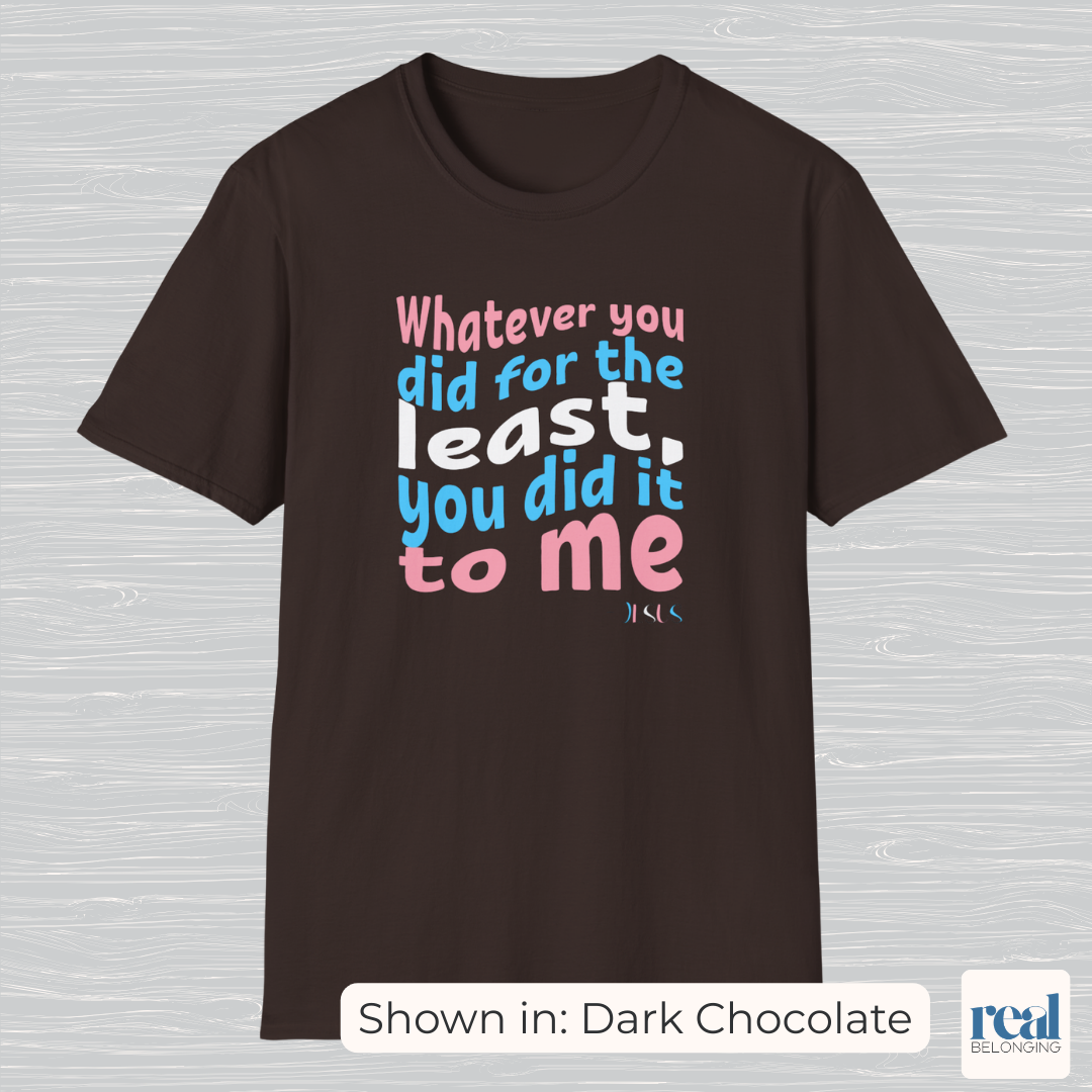 Whatever You Did For The Least | Christian Trans Pride Shirt