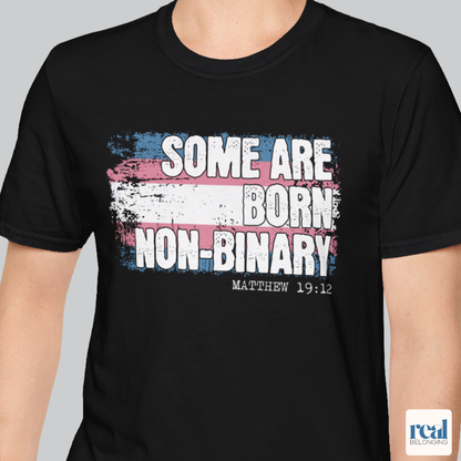 Some Are Born Non-Binary Christian Trans Pride Shirt