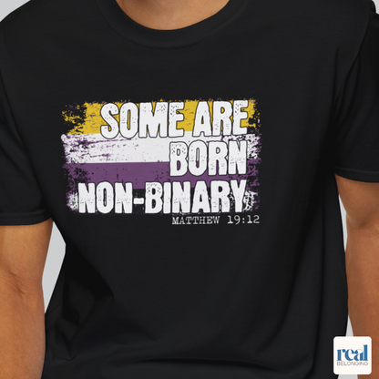 Some Are Born Non-Binary Christian Pride Shirt