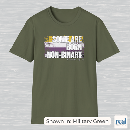 Some Are Born Non-Binary Christian Pride Shirt