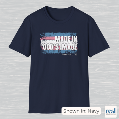 Made In God’s Image Christian Trans Pride Shirt