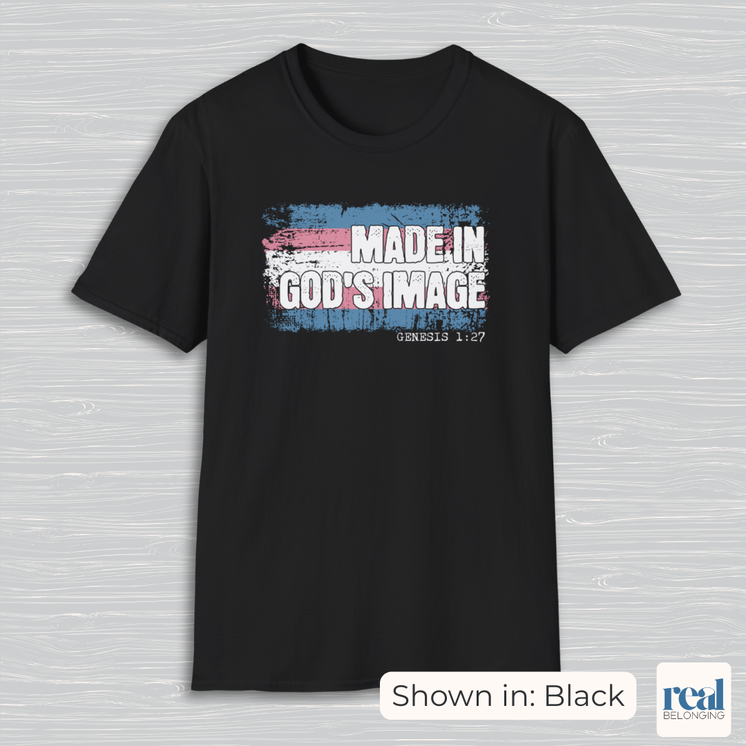 Made In God’s Image Christian Trans Pride Shirt
