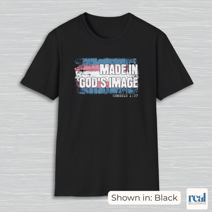 Made In God’s Image Christian Trans Pride Shirt