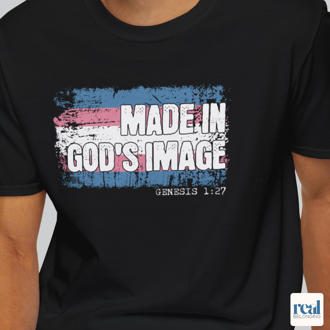 Made In God’s Image Christian Trans Pride Shirt