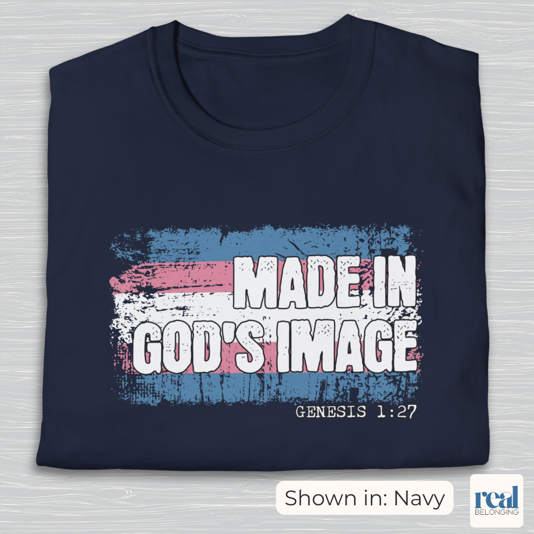 Made In God’s Image Christian Trans Pride Shirt