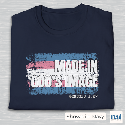 Made In God’s Image Christian Trans Pride Shirt