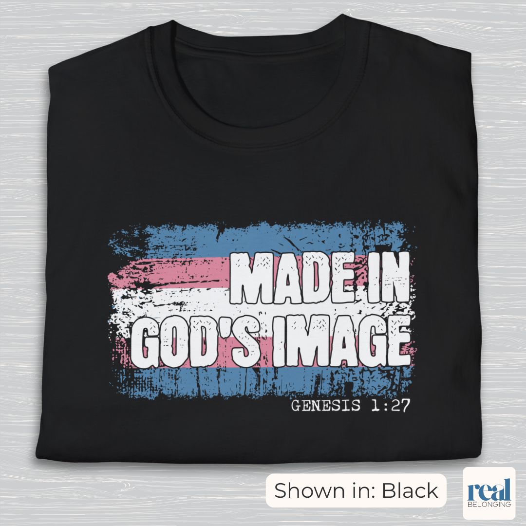 Made In God’s Image Christian Trans Pride Shirt