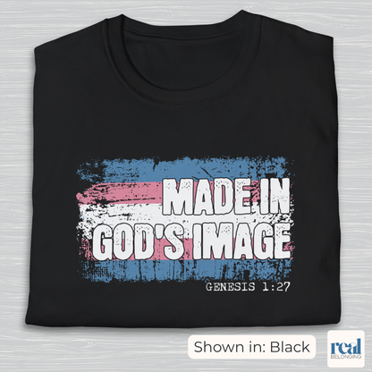 Made In God’s Image Christian Trans Pride Shirt