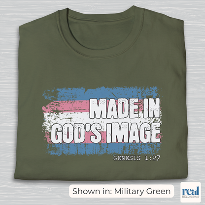 Made In God’s Image Christian Trans Pride Shirt