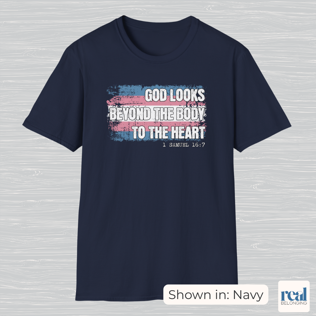 God Looks Beyond The Binary Christian Trans Pride T-shirt