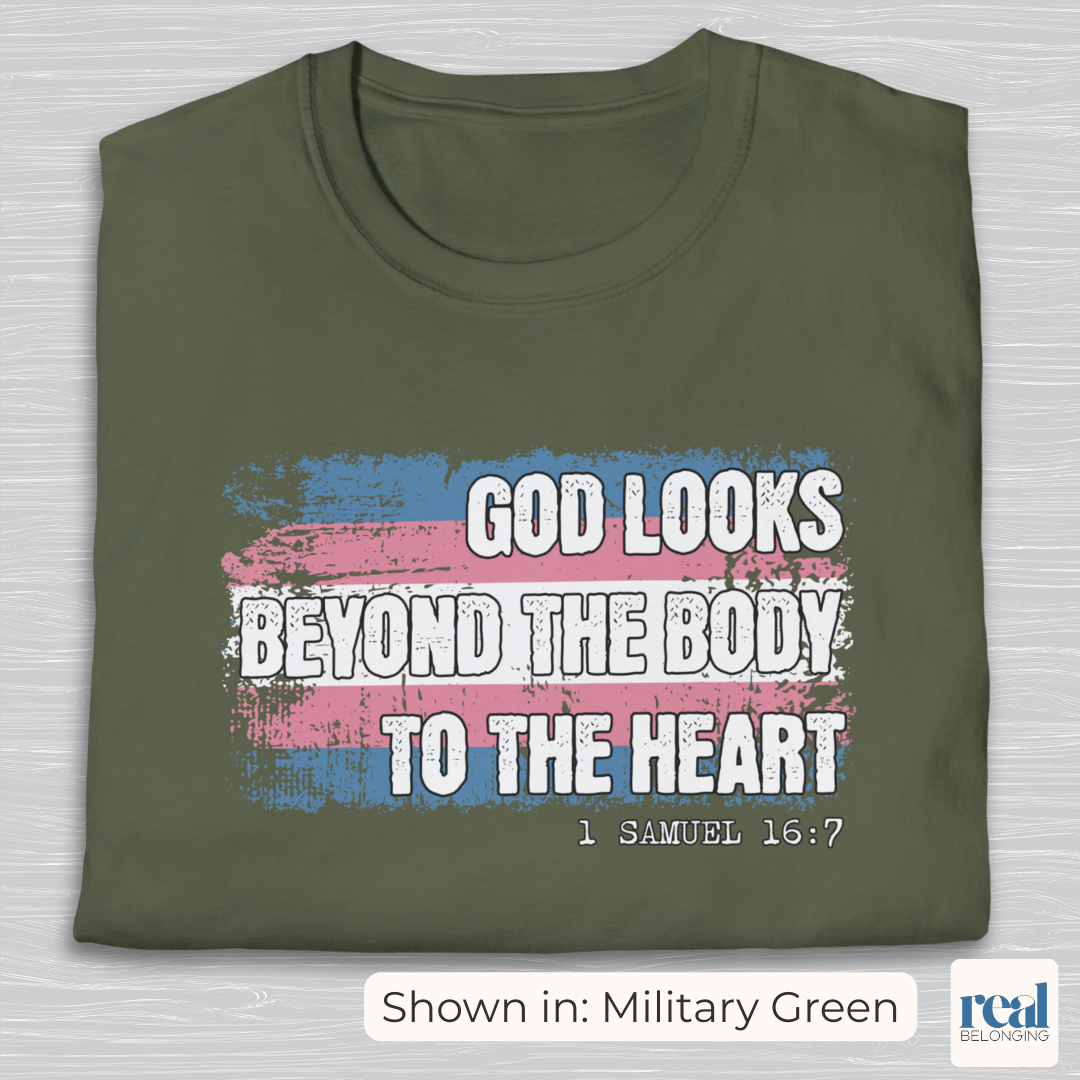 God Looks Beyond The Binary Christian Trans Pride T-shirt