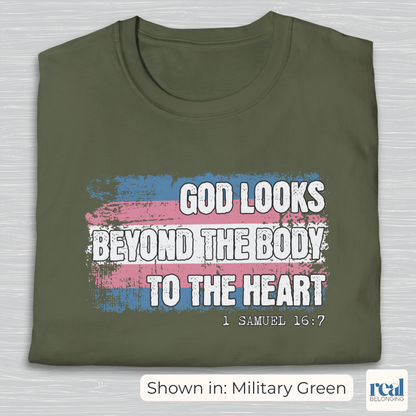 God Looks Beyond The Binary Christian Trans Pride T-shirt